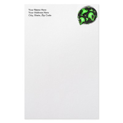 Alien Invasion Personalized Stationery by sagart1952