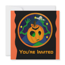 Alien Jack-O-Lantern Invitations by wingedturtle Alien Jack-O-Lantern Invitations
