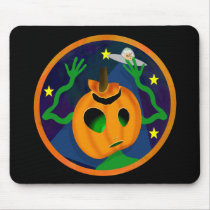 Alien Jack-O-Lantern Mousepad