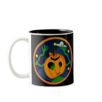 Alien Jack-O-Lantern Mugs