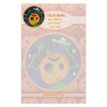 Alien Jack-O-Lantern Personalized Stationery by wingedturtle Alien Jack-O-Lantern Personalized Stationery
