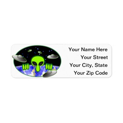 Alien Kilroy Address Label by kilroyworld