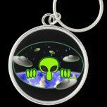 Alien Kilroy Keychain