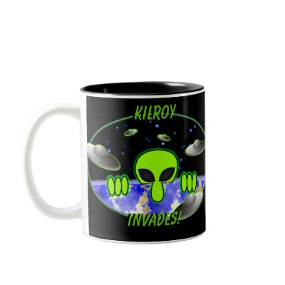 Alien Kilroy Mug by kilroyworld