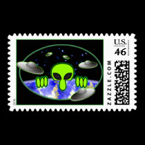 Alien Kilroy Postage postage