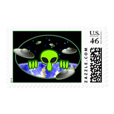 Alien Kilroy Postage by kilroyworld