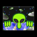 Alien Kilroy Postcard