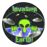 Alien Kilroy Space Sticker