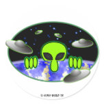 Alien Kilroy Sticker