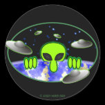 Alien Kilroy Sticker stickers
