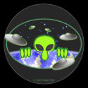 Alien Kilroy Sticker