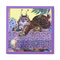 Alien Kitty Square Magnet