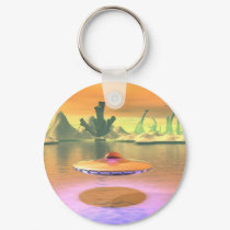 Alien Lake UFO Take Off Keychain
