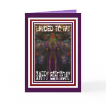ALIEN LANDING - Birthday Greeting Cards
