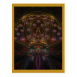 ALIEN LANDING - GOLD POST CARD