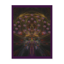 ALIEN LANDING - PURPLE POSTCARDS