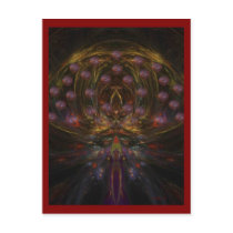 ALIEN LANDING - RED POSTCARD