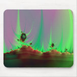 Alien Landscape in Green Mousepad