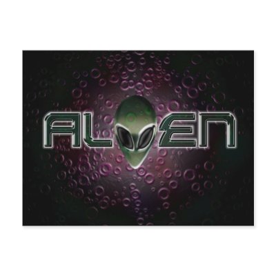 Alien logo Postcard by MDKgraphics