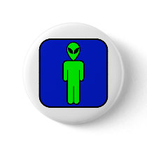 Alien Man Pinback Button