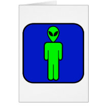 Alien Man Greeting Cards