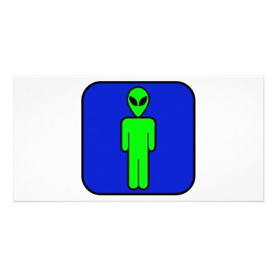Alien Man Picture Card by AlienShack