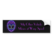 Alien Mask bumper stickers by fractalplay Alien Mask bumper stickers