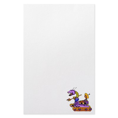 Alien Military Robot Custom Stationery by alien_nation