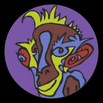 Alien Monkey stickers