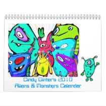 Alien & Monster Calendar 2010 by Cindy Ginter