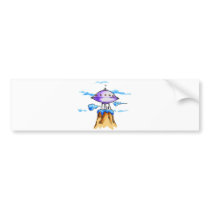 Alien Mountain Bumper Sticker