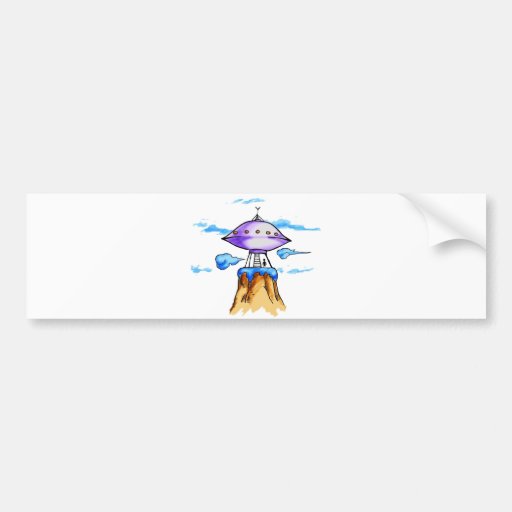 Alien Mountain Bumper Sticker