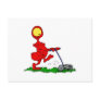 Alien Mowing Lawn Post Cards