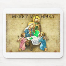 Alien Nativity Mouse Mats