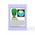 Alien News Reader Birthday Card