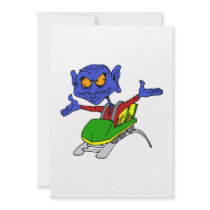 Alien no handed coaster invitation