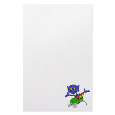 Alien no handed coaster stationery design by alien_nation