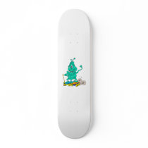 Alien on 2 Mars Rovers Custom Skate Board