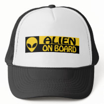 ALIEN ON BOARD TRUCKER HATS