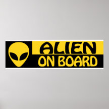 ALIEN ON BOARD POSTER