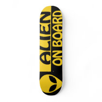 ALIEN ON BOARD SKATEBOARD