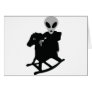 alien on rocking horse icon cards