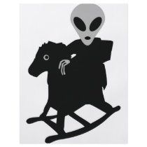 alien on rocking horse icon custom flyer