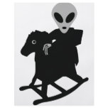 alien on rocking horse icon flyers