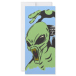 Alien On The Attack Custom Rack Card