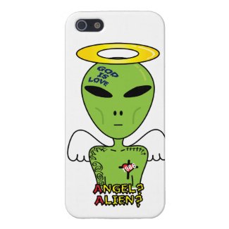 Alien or Angel Funny Graphic iPhone 5 Case