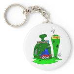 Alien out shopping on rover keychain