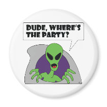 ALIEN party Refrigerator Magnet