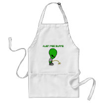 Alien Pee Burns aprons