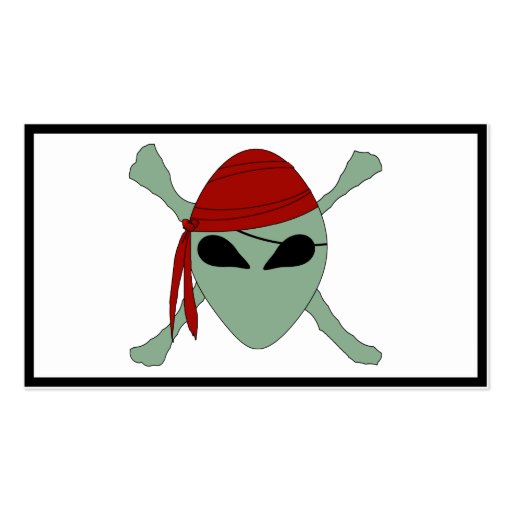 Alien Pirate Business Card Template (front side)